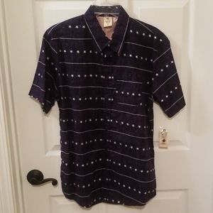 NWT Mens Rustic Blue short sleeve button up shirt